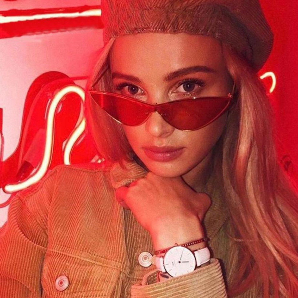 New Retro Cat Eye Orange Sunglasses